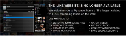 iLike MySpace close