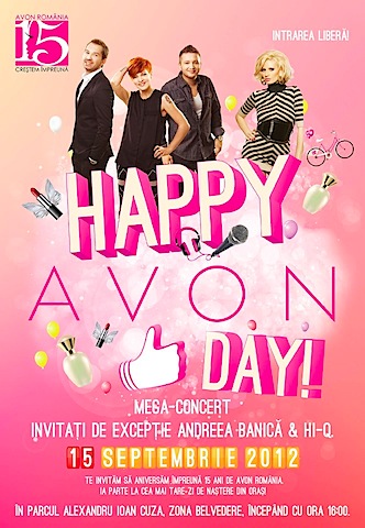 Afis AVON Bucuresti concert Hi-Q 2012
