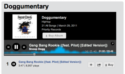 MySpace player Snoop Dogg