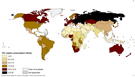 Clasament mondial consum alcool